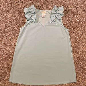 Ruffle Shoulder Tunic Tank